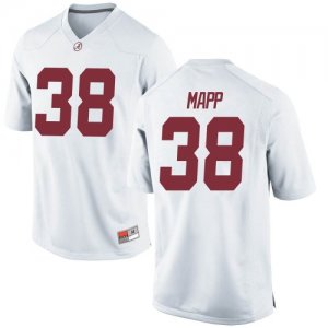 Men's Alabama Crimson Tide #38 Zavier Mapp White Replica NCAA College Football Jersey 2403UOEE7